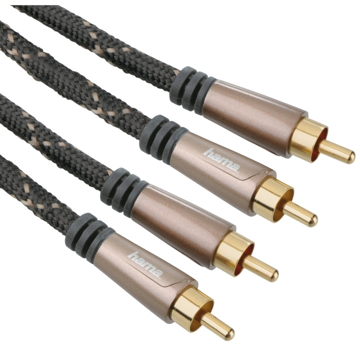 Hama Kabel Audio 2xRCA-2xRCA Pro Svart 1.5m ryhmässä KODINELEKTRONIIKKA / Kaapelit & Sovittimet / RCA / Kaapelit @ TP E-commerce Nordic AB (C18513)