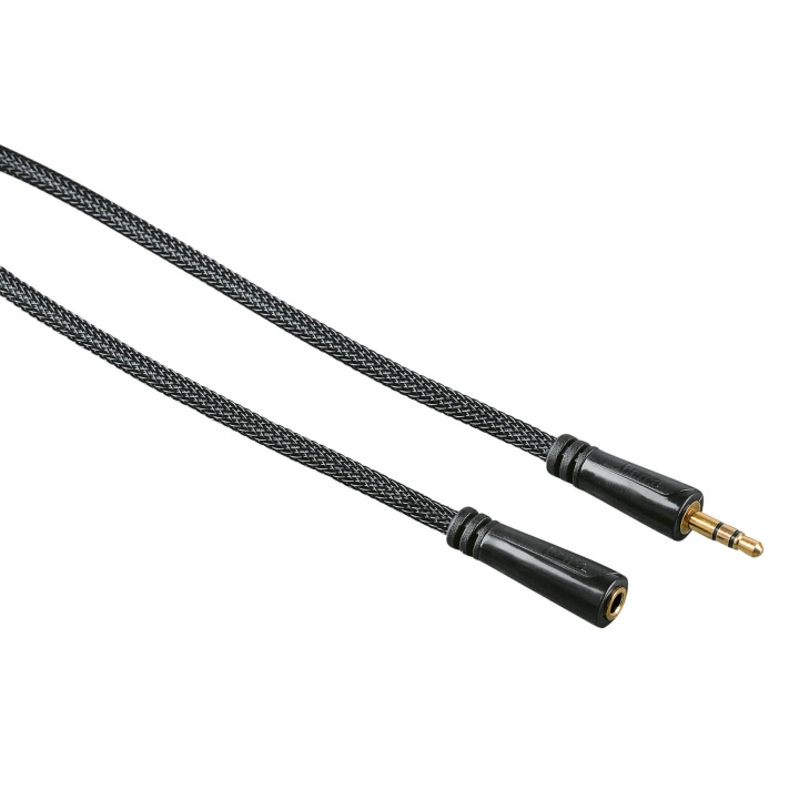 Hama Kabel Audio 3.5mm-3.5mm Förlängning Guld Svart 3m ryhmässä KODINELEKTRONIIKKA / Kaapelit & Sovittimet / Analoginen ääni / 3.5 mm @ TP E-commerce Nordic AB (C18525)