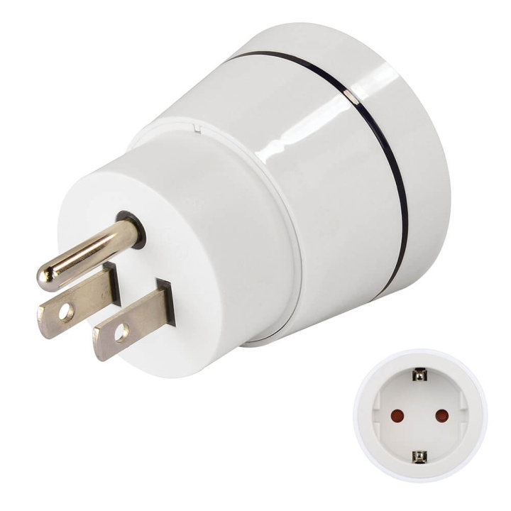 Hama Traveladapter Type B EU-US ryhmässä KOTI, TALOUS JA PUUTARHA / Sähkö & Valaistus / Matkasovittimet @ TP E-commerce Nordic AB (C18546)