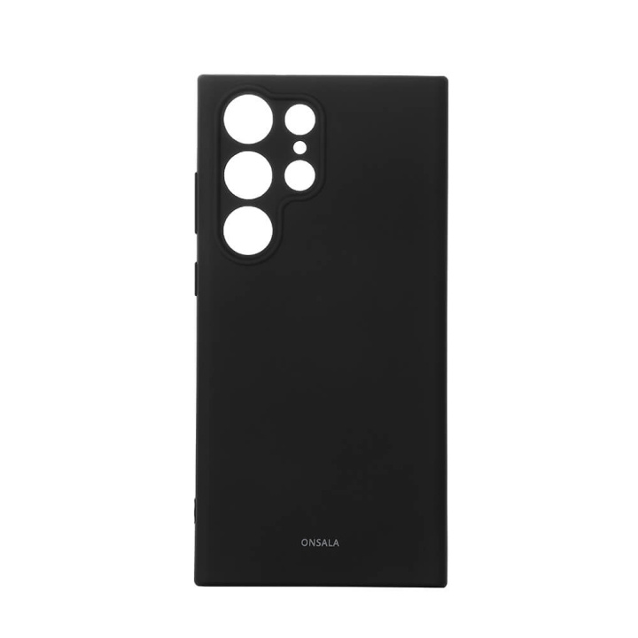 Onsala Backcover Silicone Samsung S23 5G Ultra Black ryhmässä ÄLYPUHELIMET JA TABLETIT / Puhelimen suojakotelo / Samsung @ TP E-commerce Nordic AB (C18591)