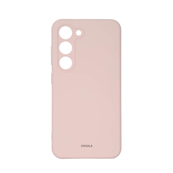 ONSALA Backcover Silicone Samsung S23 5G Chalk Pink ryhmässä ÄLYPUHELIMET JA TABLETIT / Puhelimen suojakotelo / Samsung @ TP E-commerce Nordic AB (C18592)