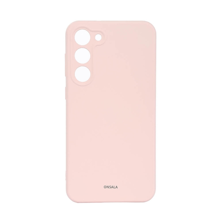 ONSALA Backcover Silicone Samsung S23+ 5G Chalk Pink ryhmässä ÄLYPUHELIMET JA TABLETIT / Puhelimen suojakotelo / Samsung @ TP E-commerce Nordic AB (C18593)