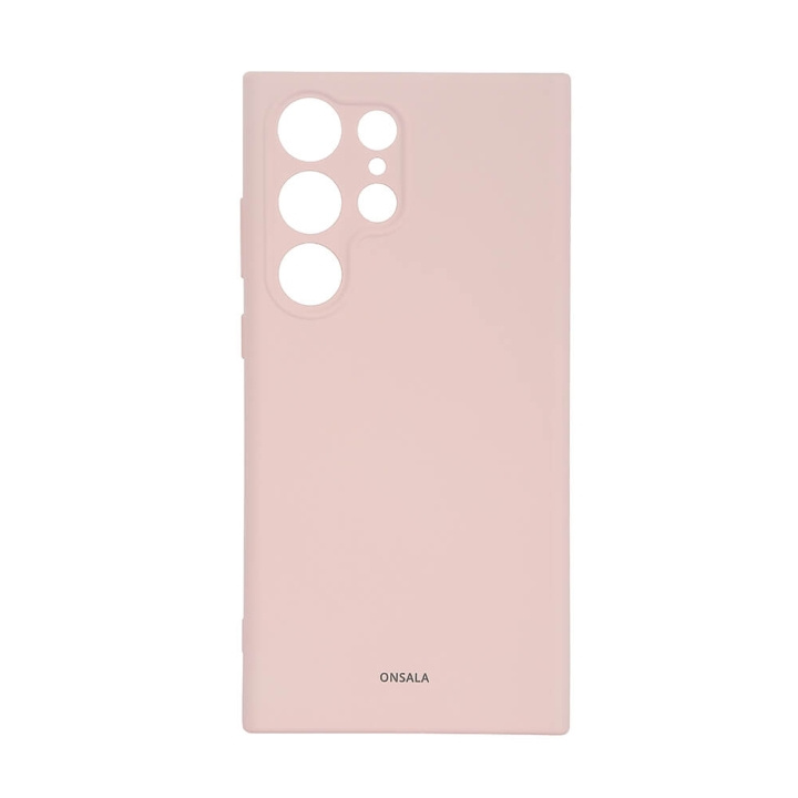 ONSALA Backcover Silicone Samsung S23 Ultra 5G Chalk Pink ryhmässä ÄLYPUHELIMET JA TABLETIT / Puhelimen suojakotelo / Samsung @ TP E-commerce Nordic AB (C18594)
