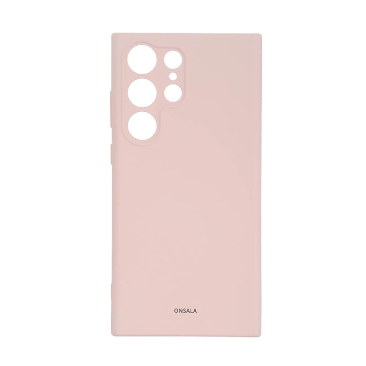 Onsala Backcover Silicone Samsung S23 5G Ultra Chalk Pink ryhmässä ÄLYPUHELIMET JA TABLETIT / Puhelimen suojakotelo / Samsung @ TP E-commerce Nordic AB (C18594)