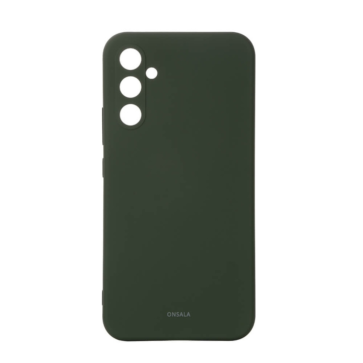 ONSALA Suojakuori Sulikoni Tummanvihreä - Samsung Galaxy A34 5G ryhmässä ÄLYPUHELIMET JA TABLETIT / Puhelimen suojakotelo / Samsung @ TP E-commerce Nordic AB (C18604)