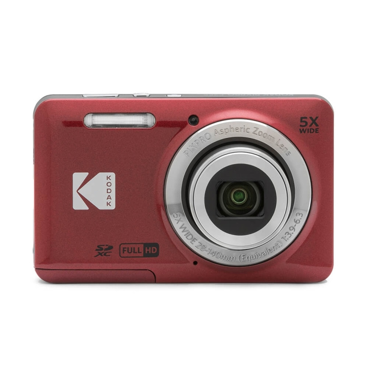 KODAK Digital Camera Pixpro FZ55 CMOS 5x 16MP Red ryhmässä KODINELEKTRONIIKKA / Valokuvat & Videot / Kamerat @ TP E-commerce Nordic AB (C18612)