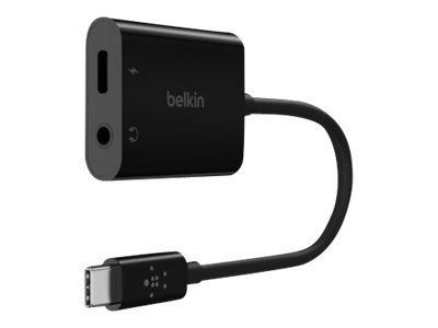 Belkin 3.5 mm Audio + Usb-C laddningsadapter ryhmässä ÄLYPUHELIMET JA TABLETIT / Laturit & Kaapelit / Sovittimet @ TP E-commerce Nordic AB (C18827)