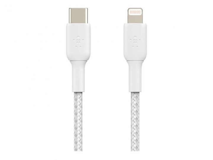 Belkin Boost Charge Lightning - USB-C Flätad 1m ryhmässä ÄLYPUHELIMET JA TABLETIT / Laturit & Kaapelit / Kaapelit / Lightning kaapelit @ TP E-commerce Nordic AB (C18839)