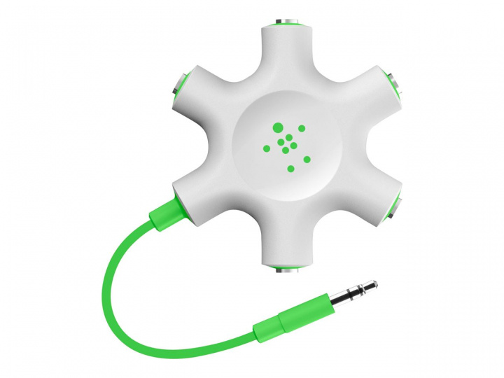 Belkin Rockstar Hörlurs splitter, Vit ryhmässä ÄLYPUHELIMET JA TABLETIT / Laturit & Kaapelit / Sovittimet @ TP E-commerce Nordic AB (C18875)