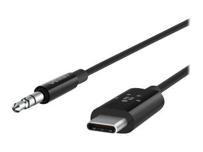 Belkin Usb-C till 3,5mm, 90cm ryhmässä ÄLYPUHELIMET JA TABLETIT / Laturit & Kaapelit / Kaapelit / Tyyppi C -kaapelit @ TP E-commerce Nordic AB (C18880)