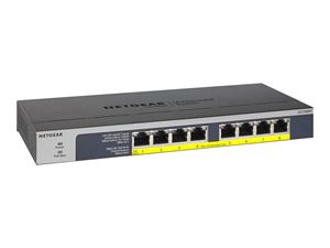 Netgear GS108LP Gigabit Ethernet Unmanaged Switch ryhmässä TIETOKOONET & TARVIKKEET / Verkko / Kytkimet / 10/100/1000Mbps @ TP E-commerce Nordic AB (C19431)