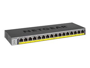 Netgear GS116PP Gigabit Ethernet Unmanaged Switch ryhmässä TIETOKOONET & TARVIKKEET / Verkko / Kytkimet / 10/100/1000Mbps @ TP E-commerce Nordic AB (C19434)