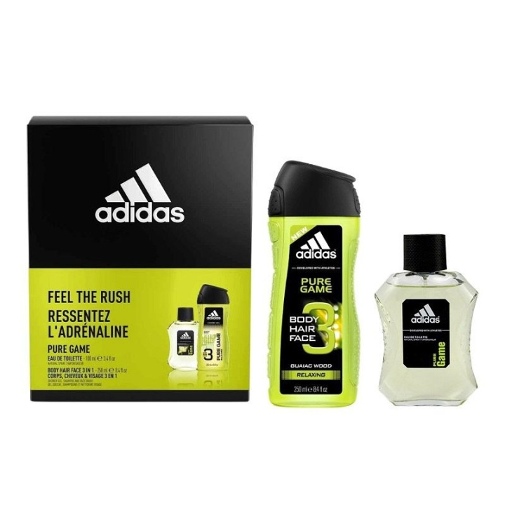 Giftset Adidas Pure Game Duo Edt 100 ml + Shower Gel 250 ml ryhmässä KAUNEUS JA TERVEYS / Lahjapakkaukset / Miesten lahjapakkaukset @ TP E-commerce Nordic AB (C19946)