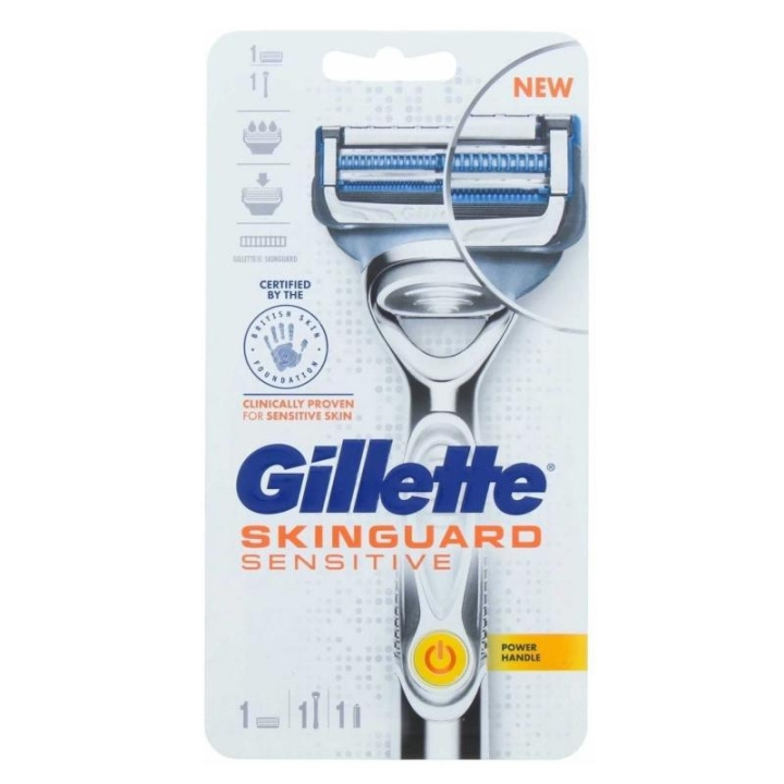 Gillette Skinguard Sensitive Power Razor ryhmässä KAUNEUS JA TERVEYS / Hiukset &Stailaus / Sheivaus ja trimmaus / Partahöylät & Tarvikkeet @ TP E-commerce Nordic AB (C19955)