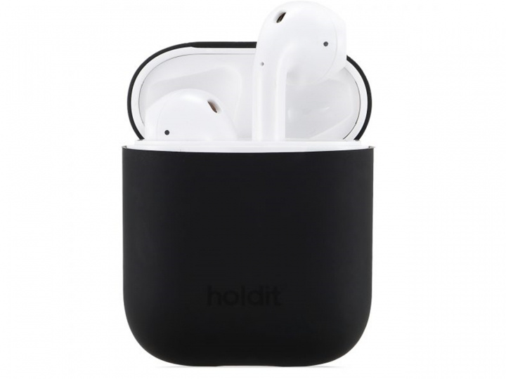 Holdit Silicone Case Airpods Nygård Blush Black ryhmässä KODINELEKTRONIIKKA / Ääni & Kuva / Kuulokkeet & Tarvikkeet / Tarvikkeet @ TP E-commerce Nordic AB (C20094)