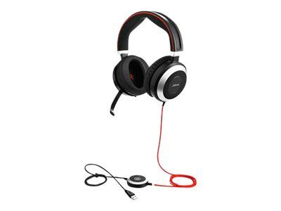 JABRA Evolve 80 Uc Stereo ryhmässä TIETOKOONET & TARVIKKEET / Tietokonetarvikkeet / Kuulokkeet @ TP E-commerce Nordic AB (C20224)