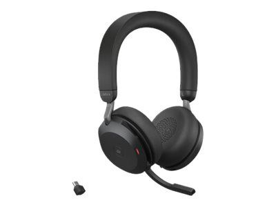 Jabra Office Trådlösa Hörlurar, Jabra Evolve2 75 Link380c Ms Stereo Black ryhmässä TIETOKOONET & TARVIKKEET / Tietokonetarvikkeet / Kuulokkeet @ TP E-commerce Nordic AB (C20357)