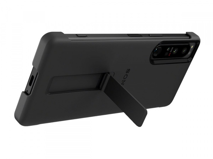 SONY Style Cover Xperia 1 Mk4 Black ryhmässä ÄLYPUHELIMET JA TABLETIT / Puhelimen suojakotelo / Sony @ TP E-commerce Nordic AB (C20689)