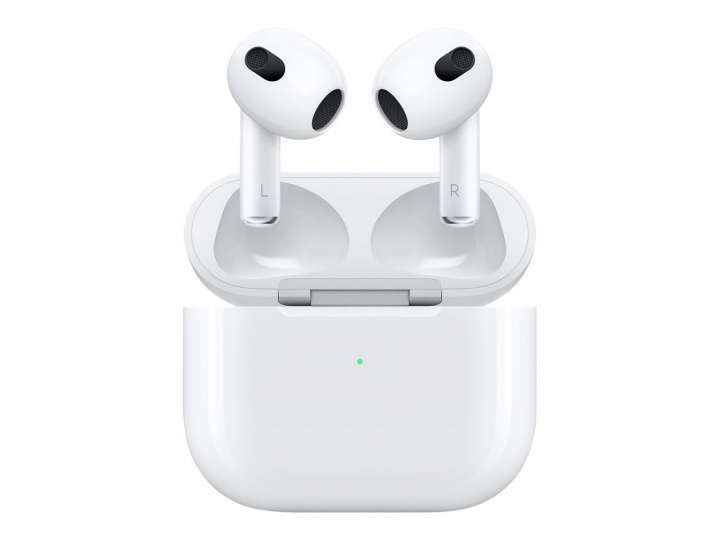 Apple AirPods 3. sukupolvi MagSafe-latauskotelon kanssa ryhmässä KODINELEKTRONIIKKA / Ääni & Kuva / Kuulokkeet & Tarvikkeet / Kuulokkeet @ TP E-commerce Nordic AB (C20881)