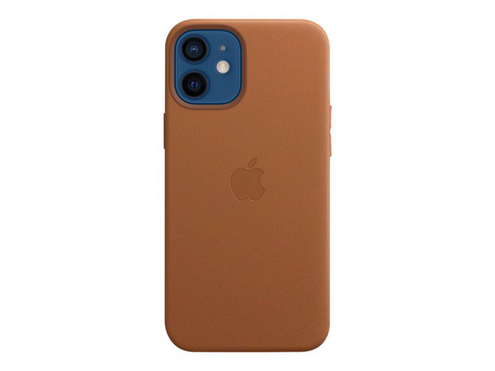 Apple iPhone 12 mini Leather Case with MagSafe Saddle Brown ryhmässä ÄLYPUHELIMET JA TABLETIT / Puhelimen suojakotelo / Apple / iPhone 12 Mini / Kuoret @ TP E-commerce Nordic AB (C20957)