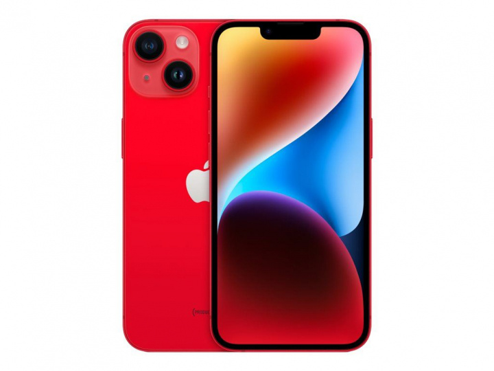Apple iPhone 14 5G 128GB Red ryhmässä ÄLYPUHELIMET JA TABLETIT / Kännykät & smartphones @ TP E-commerce Nordic AB (C21097)