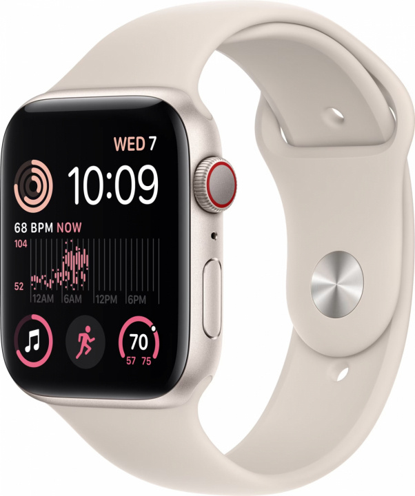 Apple WATCH SE GPS+CEL 44MM STARLIGHT ryhmässä ÄLYPUHELIMET JA TABLETIT / Urheilu, koti ja vapaa-aika / Apple Watch & tarvikkeet / Apple Watch @ TP E-commerce Nordic AB (C21342)