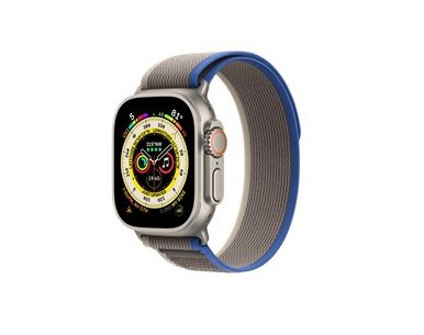Apple Watch Ultra GPS + Cell 49mm Blue/Gray Trail Loop - S/M ryhmässä ÄLYPUHELIMET JA TABLETIT / Urheilu, koti ja vapaa-aika / Apple Watch & tarvikkeet / Apple Watch @ TP E-commerce Nordic AB (C21366)