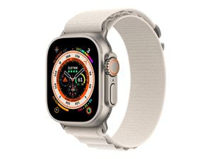Apple Watch Ultra GPS + Cell 49mm Starlight Alpine Loop - Large ryhmässä URHEILU, VAPAA-AIKA JA HARRASTUS / Urheilu- ja sykekellot / Älykellot @ TP E-commerce Nordic AB (C21374)