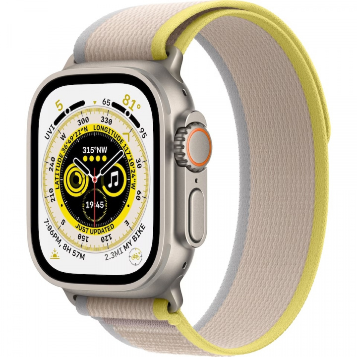 Apple Watch Ultra GPS + Cell 49mm Yellow/Beige Trail Loop - M/L ryhmässä ÄLYPUHELIMET JA TABLETIT / Urheilu, koti ja vapaa-aika / Apple Watch & tarvikkeet / Apple Watch @ TP E-commerce Nordic AB (C21379)