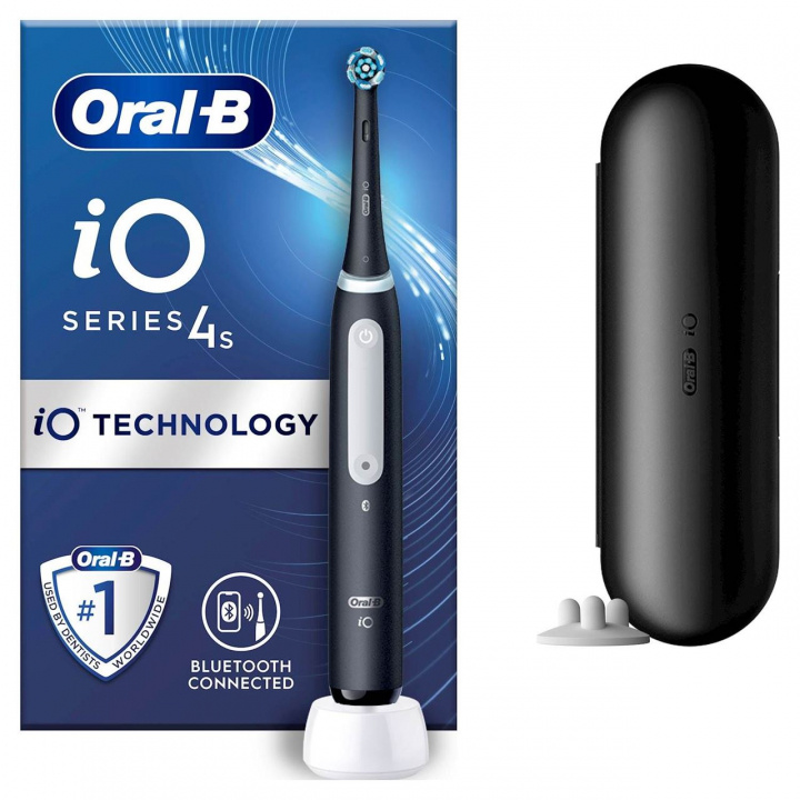 Oral-B iO4s Matt Black ryhmässä KAUNEUS JA TERVEYS / Suunhoito / Sähköhammasharjat @ TP E-commerce Nordic AB (C21482)