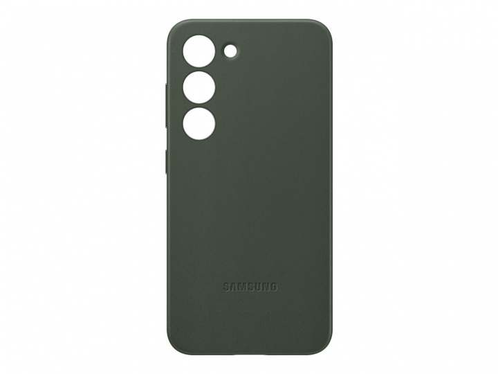 Samsung Galaxy S23 Leather Case Green ryhmässä ÄLYPUHELIMET JA TABLETIT / Puhelimen suojakotelo / Samsung @ TP E-commerce Nordic AB (C21709)