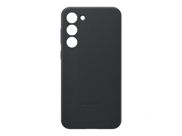 Samsung Galaxy S23 Plus Leather Case Black ryhmässä ÄLYPUHELIMET JA TABLETIT / Puhelimen suojakotelo / Samsung @ TP E-commerce Nordic AB (C21714)