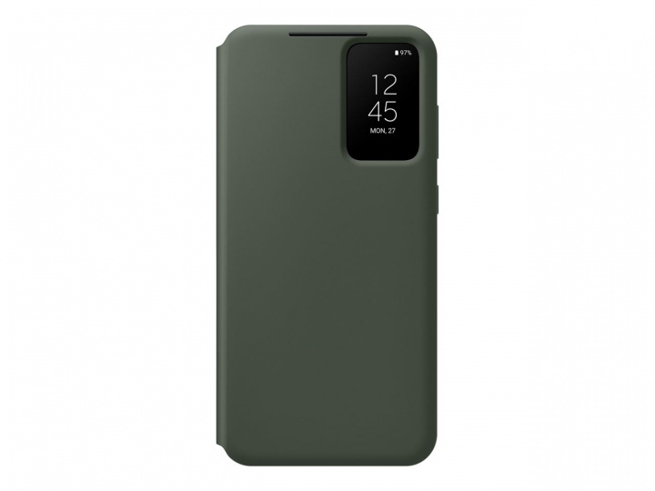 Samsung Galaxy S23 Plus Smart View Wallet Case Khaki ryhmässä ÄLYPUHELIMET JA TABLETIT / Puhelimen suojakotelo / Samsung @ TP E-commerce Nordic AB (C21727)