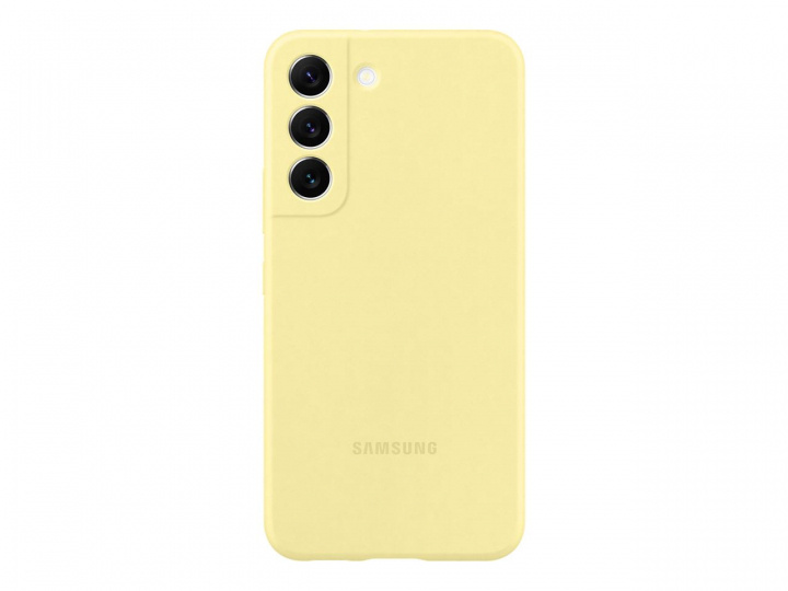 Samsung Silicone Cover Galaxy S22 Yellow ryhmässä ÄLYPUHELIMET JA TABLETIT / Puhelimen suojakotelo / Samsung @ TP E-commerce Nordic AB (C21913)