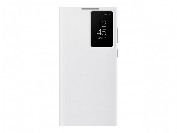 Samsung Smart Clear View Cover Galaxy S22 Ultra White ryhmässä ÄLYPUHELIMET JA TABLETIT / Puhelimen suojakotelo / Samsung @ TP E-commerce Nordic AB (C21927)