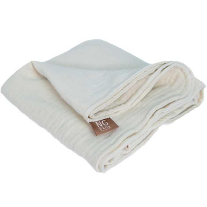 NG Baby Musliinipeitto Deluxe Ivory ryhmässä LELUT, TUOTTEET LAPSILLE JA VAUVOILLE / Lasten tekstiilit / Vauvan huovat @ TP E-commerce Nordic AB (C22110)