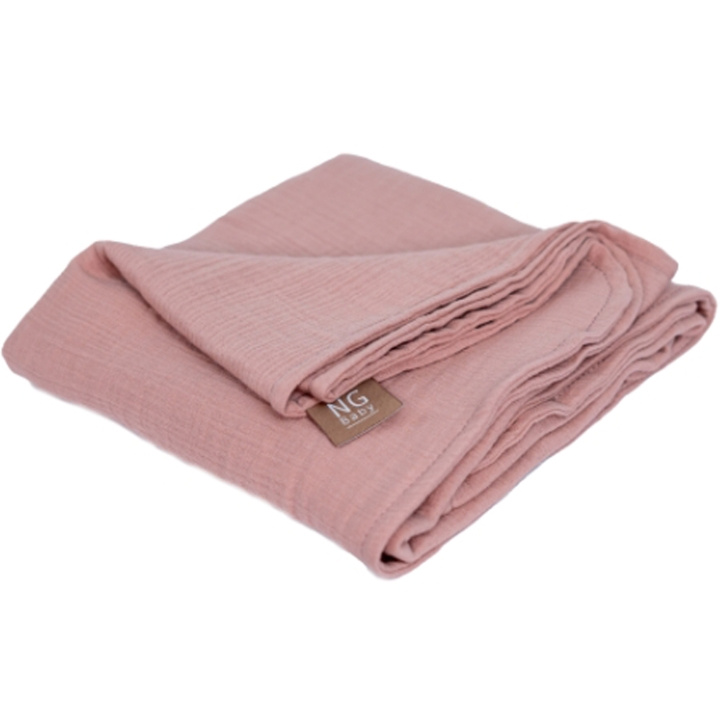 NG Baby Muslinfilt Deluxe Dusty Rose ryhmässä LELUT, TUOTTEET LAPSILLE JA VAUVOILLE / Lasten tekstiilit / Vauvan huovat @ TP E-commerce Nordic AB (C22113)