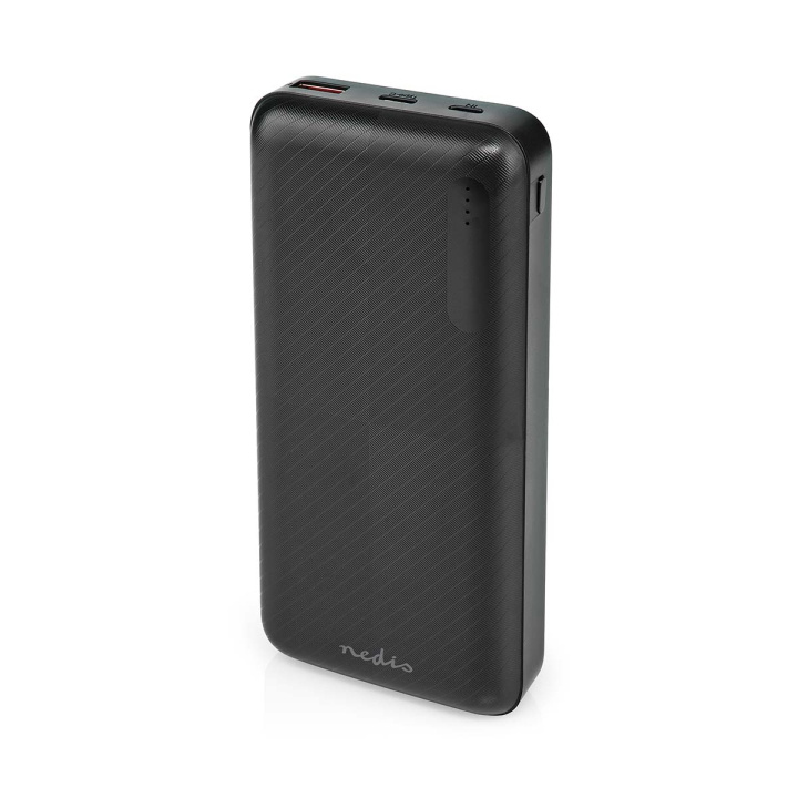 Nedis Virtapankki | 20000 mAh | 1.5 / 2.0 / 3.0 A | Lähtöliitäntöjen määrä: 2 | Lähtöliitäntä: 1x USB-A / 1x USB-C™ | Sisääntulon liitäntä: 1x Micro USB / 1x USB-C™ | PD2.0 18W | Litium-Polymeeri ryhmässä ÄLYPUHELIMET JA TABLETIT / Laturit & Kaapelit / Powerbanks @ TP E-commerce Nordic AB (C22839)