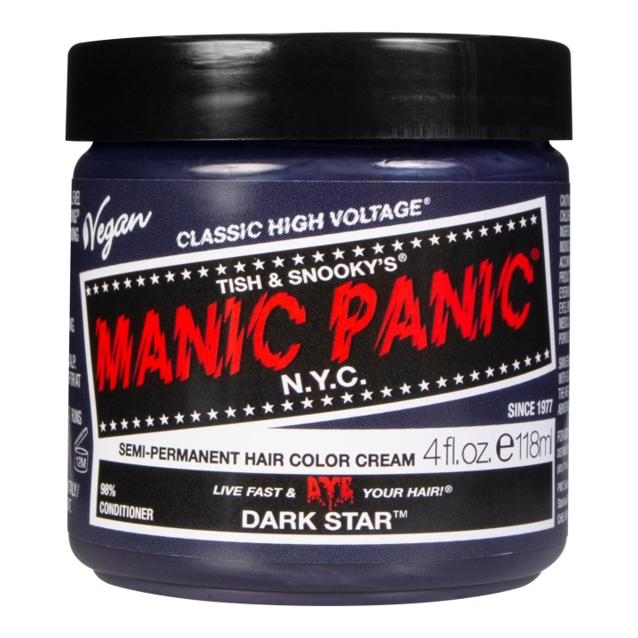 Manic Panic Classic Cream Dark Star ryhmässä KAUNEUS JA TERVEYS / Hiukset &Stailaus / Hiustenhoito / Hiusväri / Hiusväri & Väripommi @ TP E-commerce Nordic AB (C22920)