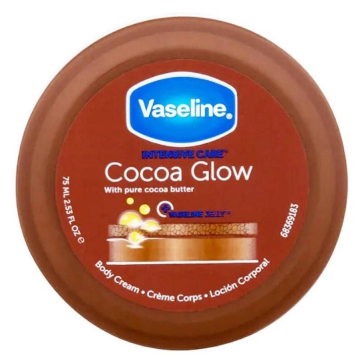 Vaseline Intensive Care Cocoa Glow Body Cream 75ml ryhmässä KAUNEUS JA TERVEYS / Ihonhoito / Kehon hoito / Vartalovoide @ TP E-commerce Nordic AB (C22951)