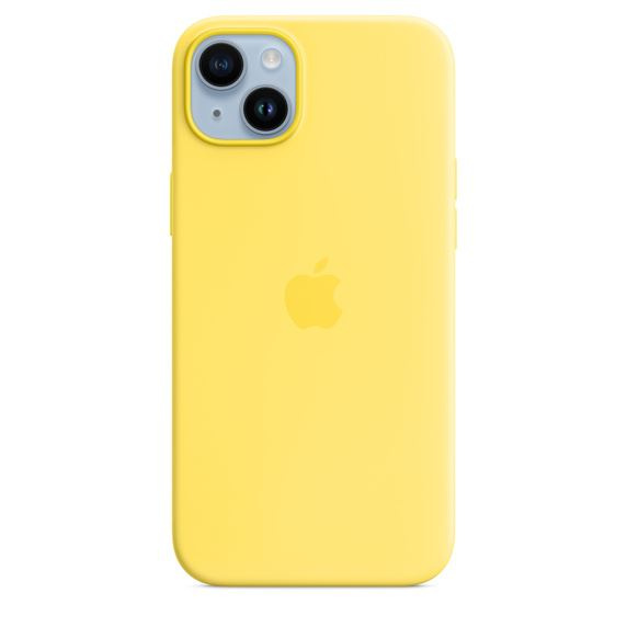 Apple Iphone 14 Plus Silicone Case With Magsafe - Canary Yellow ryhmässä ÄLYPUHELIMET JA TABLETIT / Puhelimen suojakotelo / Apple / iPhone 14 @ TP E-commerce Nordic AB (C23084)