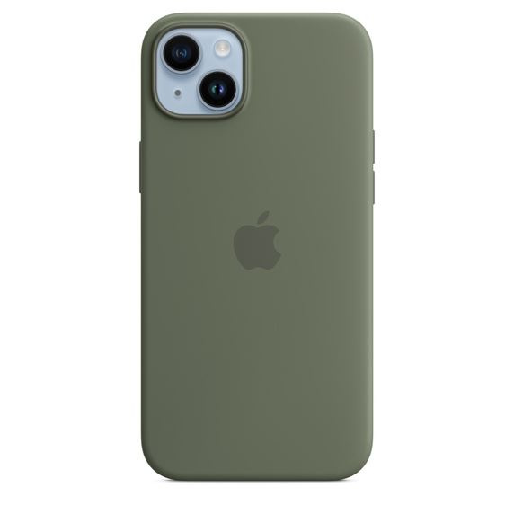 Apple Iphone 14 Plus Silicone Case With Magsafe - Olive ryhmässä ÄLYPUHELIMET JA TABLETIT / Puhelimen suojakotelo / Apple / iPhone 14 @ TP E-commerce Nordic AB (C23086)