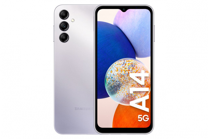Samsung Galaxy A14 5G 64GB Silver ryhmässä ÄLYPUHELIMET JA TABLETIT / Kännykät & smartphones @ TP E-commerce Nordic AB (C23151)