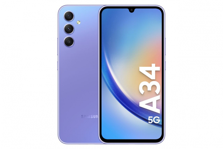 Samsung Galaxy A34 5G 256GB Light Violet ryhmässä ÄLYPUHELIMET JA TABLETIT / Kännykät & smartphones @ TP E-commerce Nordic AB (C23162)