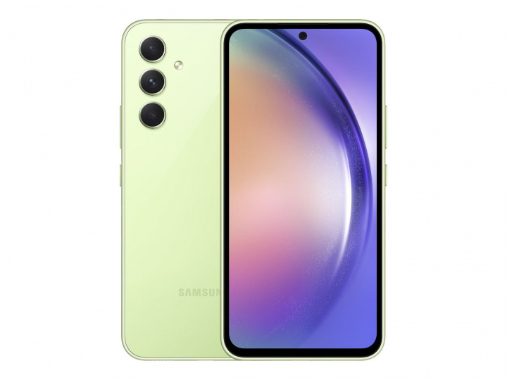 Samsung Galaxy A54 5G 256GB Light Green ryhmässä ÄLYPUHELIMET JA TABLETIT / Kännykät & smartphones @ TP E-commerce Nordic AB (C23170)