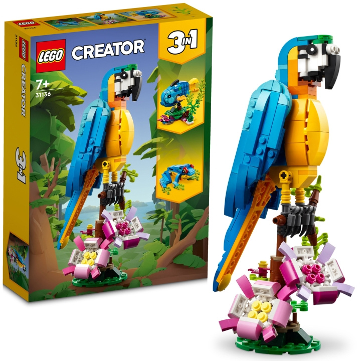 LEGO Creator - Exotisk Papegoja 31136 ryhmässä LELUT, TUOTTEET LAPSILLE JA VAUVOILLE / Leikkikalut, Askartelu &Pelit / Rakennuslelut / Lego @ TP E-commerce Nordic AB (C23273)