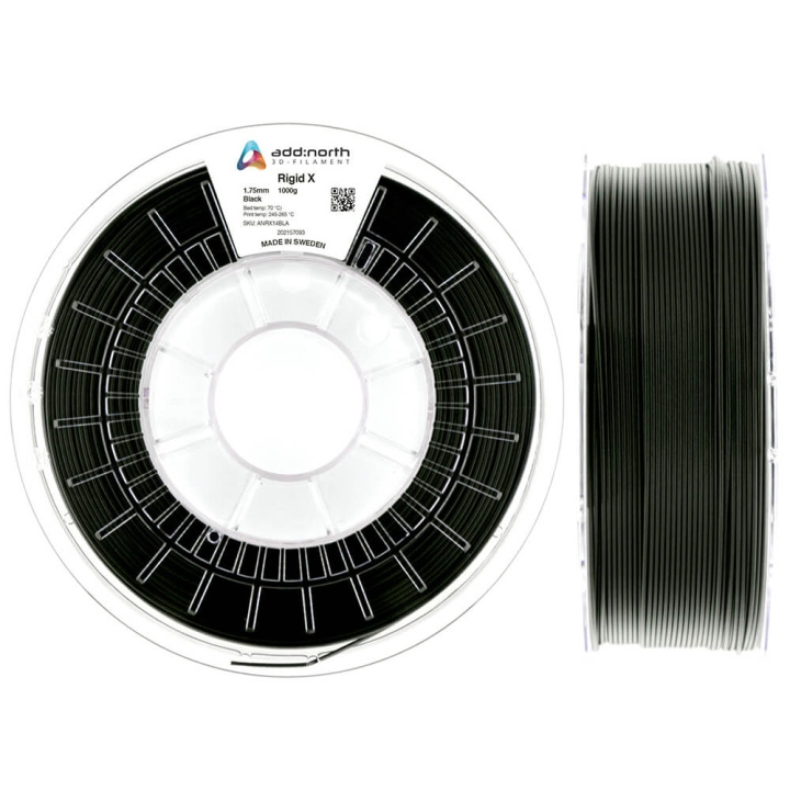 ADDNORTH Rigid X 1.75mm 1000g Black ryhmässä TIETOKOONET & TARVIKKEET / Tulostimet & Tarvikkeet / Tulostimet / 3D-tulostin & Tarvikkeet / Tillbehör @ TP E-commerce Nordic AB (C23473)