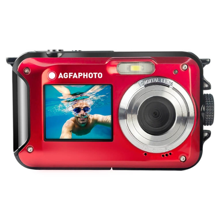 Agfa Digital Camera WP8000 CMOS WP 24MP Red Full HD ryhmässä KODINELEKTRONIIKKA / Valokuvat & Videot / Kamerat @ TP E-commerce Nordic AB (C23609)