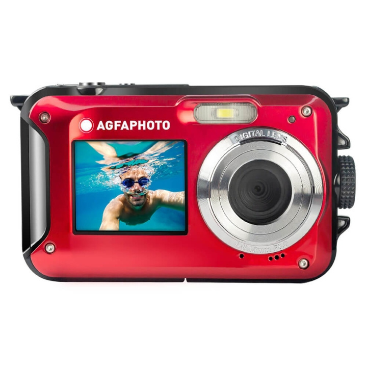Agfa PHOTO Digital Camera WP8000 CMOS WP 24MP Red Full HD ryhmässä KODINELEKTRONIIKKA / Valokuvat & Videot / Kamerat @ TP E-commerce Nordic AB (C23609)