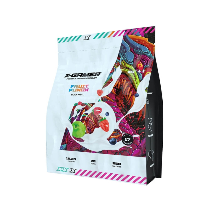 X-GAMER Quick Meal Fruit Punch 1190 gram ryhmässä TIETOKOONET & TARVIKKEET / GAMING / Pelaajien energiajuomat @ TP E-commerce Nordic AB (C23625)